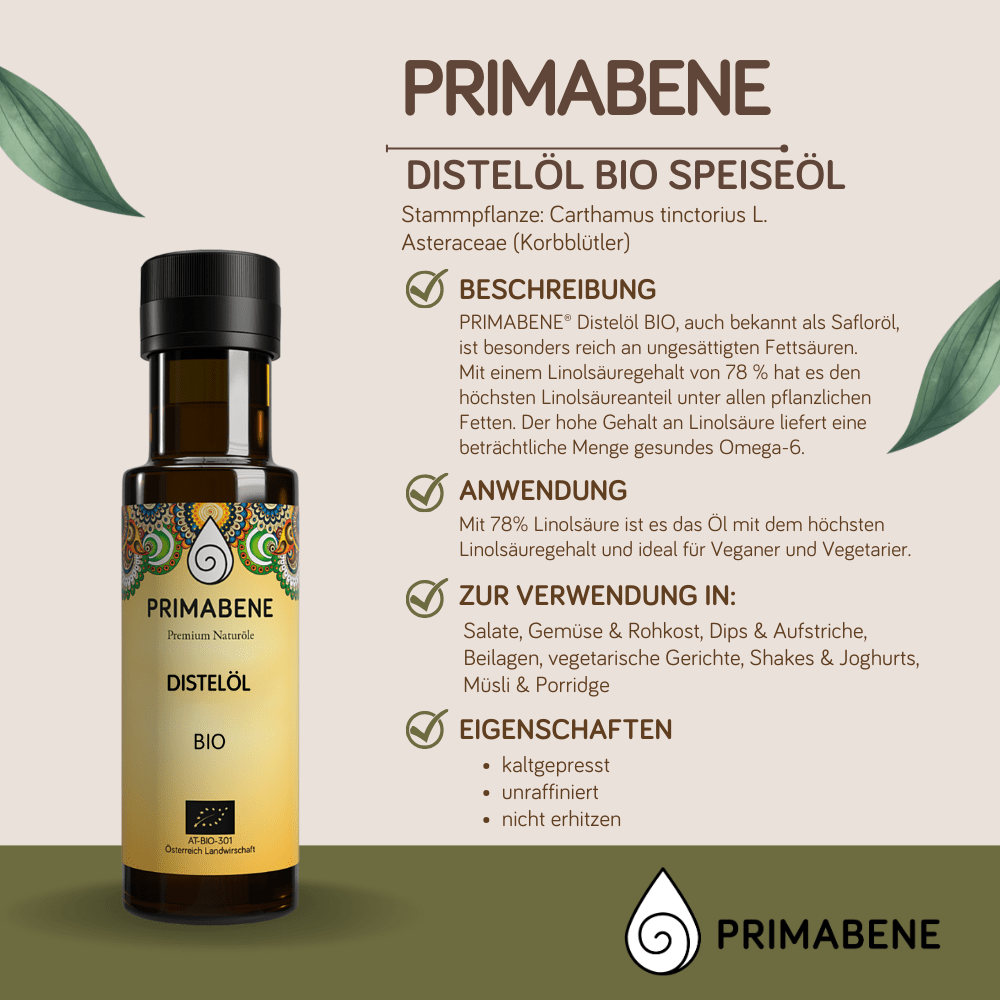 Bild von Distelöl Bio - Speiseöl